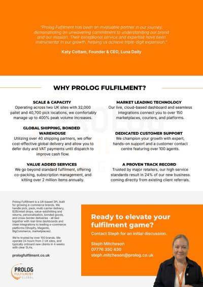 Prolog Fulfilment | Flyer | The 2026 ecommerce playbook